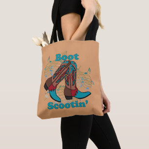 Bolsa Tote Linha bota de vaqueiro Scootin da dança de país da