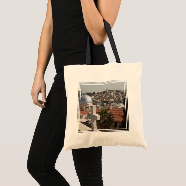Bolsa Tote Linha do horizonte de Jerusalém Antiga (Frente (produto))