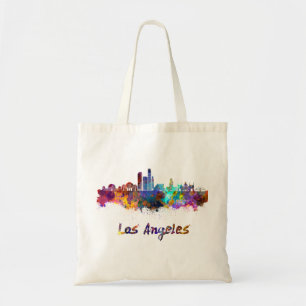 Bolsa Tote Linha do horizonte de Los Angeles em aquarela