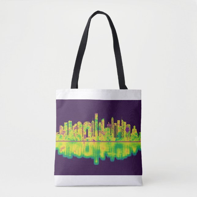 Bolsa Tote Linha Skyline da China de Hong Kong (Frente)