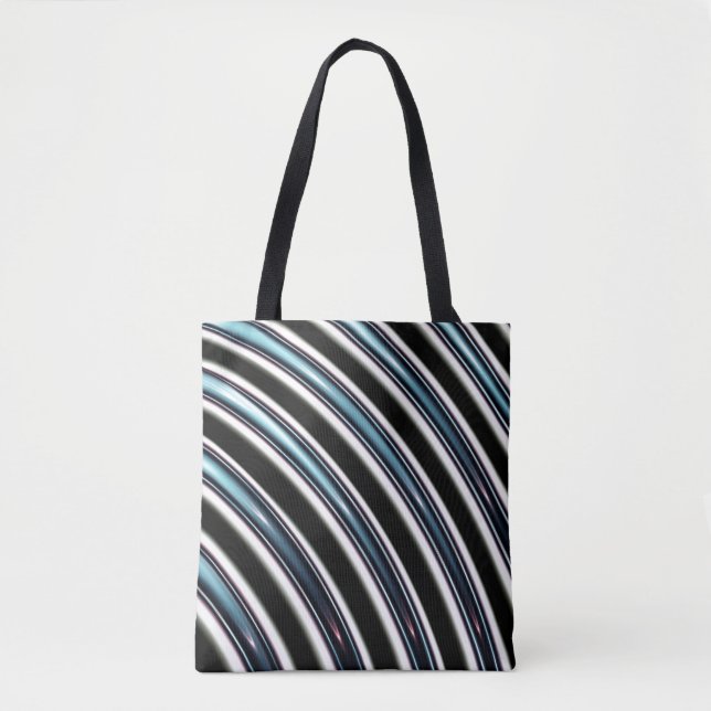 Bolsa Tote Linhas curvadas perto acima de um Fractal (Frente)
