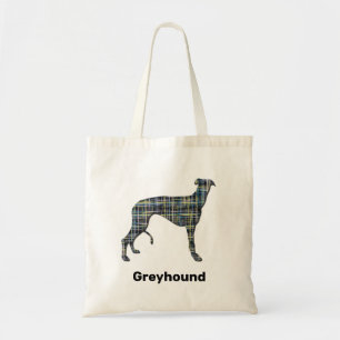 Bolsa Tote Linhas de Grelha Amarelas e Azuis do Greyhound