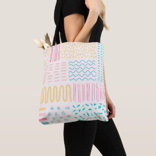 Bolsa Tote linhas de padrão