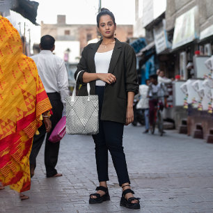 Bolsa Tote linhas de repetição abstrato