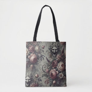 Bolsa Tote Linhas de Ria - Gótico Grotesco Barroco Floral