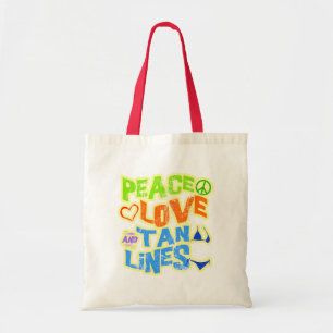 Bolsa Tote Linhas de Tan do amor da paz