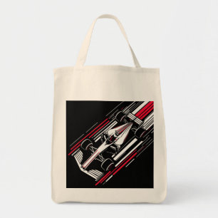 Bolsa Tote Linhas de Velocidade de Carro de Corrida de Fórmul