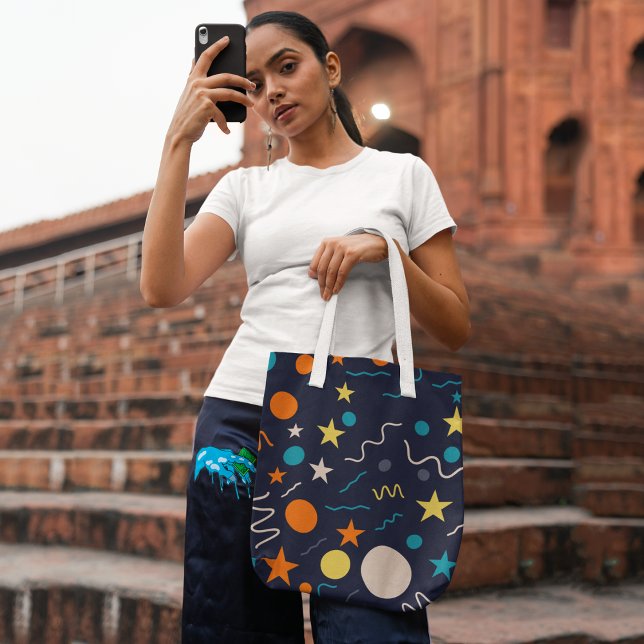 Bolsa Tote Linhas geográficas (Criador carregado)