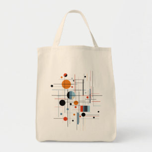 Bolsa Tote Linhas Modernas Minimalistas Geométricas Abstratas