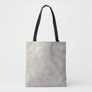Bolsa Tote Linhas Terrestres Topográficas: Mapa Orgânico