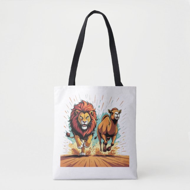 Bolsa Tote Lion and Llama Dash (Frente)
