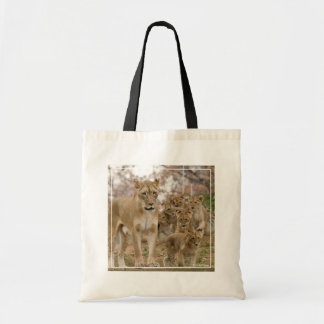 Bolsa Tote Lion Cubs africanos com mãe