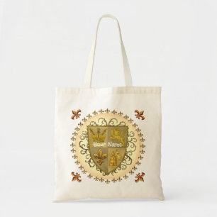 Bolsa Tote Lion Family Crest Surname