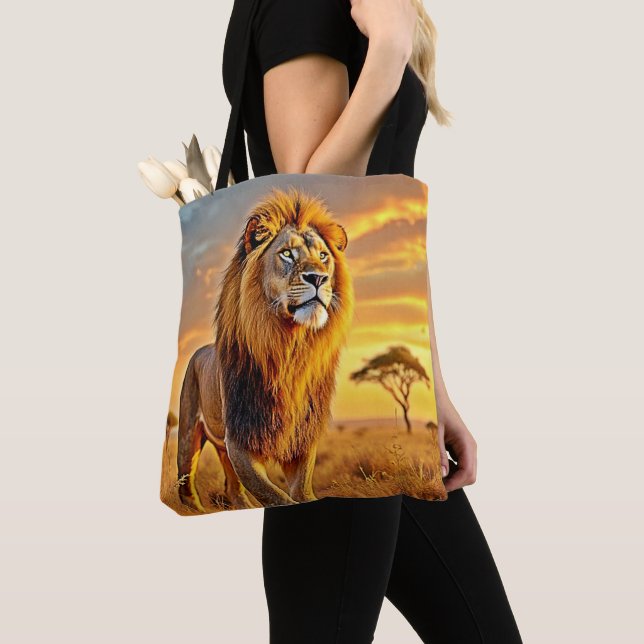Bolsa Tote Lion King Savanna Sunset Design (Close Up)