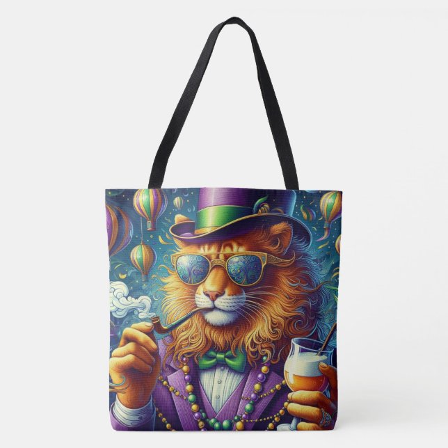 Bolsa Tote Lion/Louisiana Mardi Gras (Frente)
