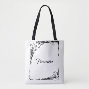 Bolsa Tote Lírio art nouveau