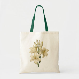 Bolsa Tote lírio branco (Lilium candidum) por Redouté