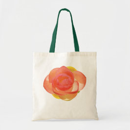 Bolsa Tote Lírio de Água Pêssego Realista Flor