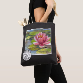 Bolsa Tote Lírio do Cor-de-rosa-Pêssego na sacola