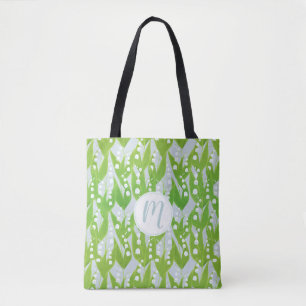 Bolsa Tote Lírio do teste padrão floral do vale