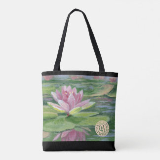 Bolsa Tote Lírios cor-de-rosa, almofadas de lírio, sacola das