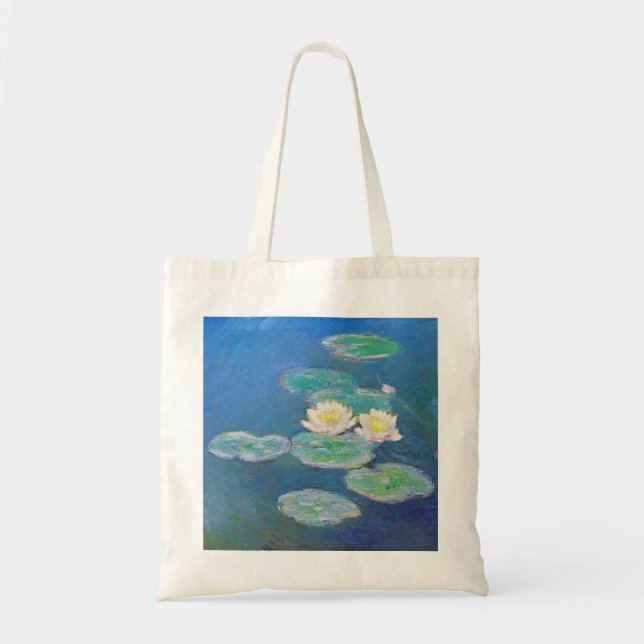 Bolsa Tote Lírios de água, efeito noturno de Monet (Frente)