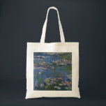 Bolsa Tote Lírios de água MONET 1916 Tote Bag<br><div class="desc">O pintor impressionista francês Claude Monet pintou este Lírios-d'Água — 1916, originalmente como um óleo na pintura de canvas a partir das inspirações de seu próprio quintal no início do 20 da França. Com 76 anos de idade quando pintou essa criação de lago d'água, as cataratas de Monet estavam progredindo...</div>