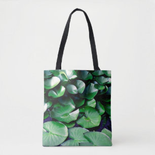 Bolsa Tote Lírios de Água Verdes