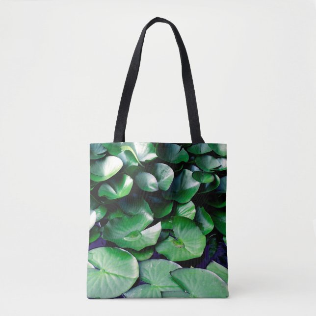 Bolsa Tote Lírios de Água Verdes (Frente)