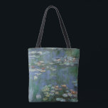 Bolsa Tote Lírios de Claude Monet, Flores Vintage<br><div class="desc">Lírios (1916), por Claude Monet. Water Lily é uma pintura floral de arte impressionista vintage. Jardim de flores da primavera Monet em Giverny, França. Esta paisagem é uma das muitas variações das pinturas de lírio-d'água que Monet pintou por seu lago. Sobre o artista: Claude Monet (1840-1926) foi o fundador do...</div>