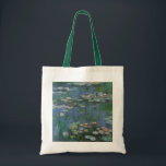 Bolsa Tote Lírios de Claude Monet, Flores Vintage<br><div class="desc">Lírios d'água (1916), por Claude Monet. Water Lily é uma pintura floral de arte impressionista vintage. Jardim de flores da primavera Monet em Giverny, França. Esta paisagem é uma das muitas variações das pinturas de lírio-d'água que Monet pintou por seu lago. Sobre o artista: Claude Monet (1840-1926) foi o fundador...</div>