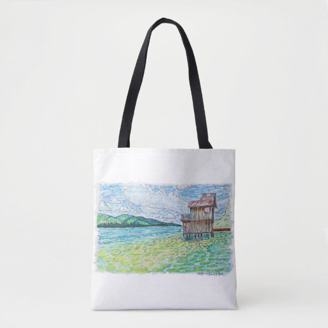 Bolsa Tote Lírios no Lago (Frente)
