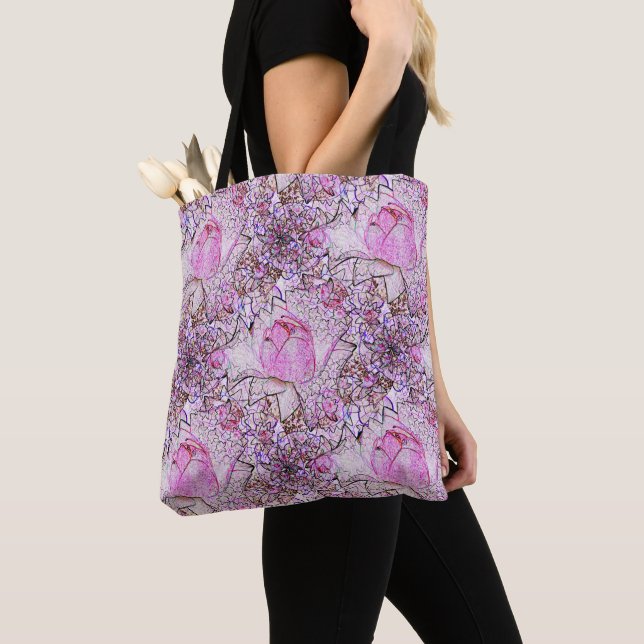 Bolsa Tote Lírios Rosa...... (Close Up)