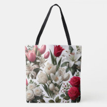 Lírios Rosas, vermelhos e brancos