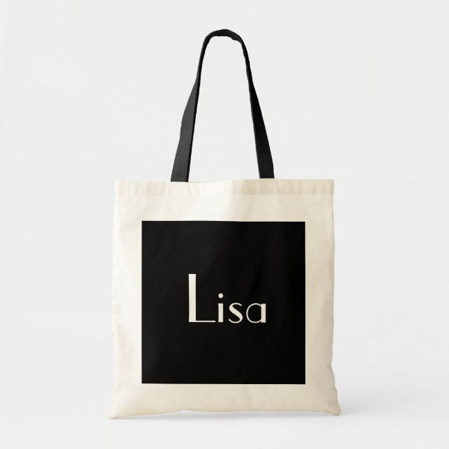 Bolsa Tote Lisa Em Preto E Branco II (Frente)