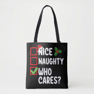 Bolsa Tote Lista de Natal da Família Quem Liga Bonito Travess