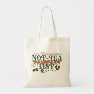 Bolsa Tote Lista Oficial de Não-Chá do Papai Noel Confortável