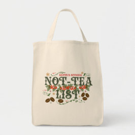 Bolsa Tote Lista Oficial de Não-Chá do Papai Noel Confortável