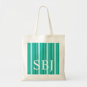 Bolsa Tote Listra do Victorian do Aqua com monograma