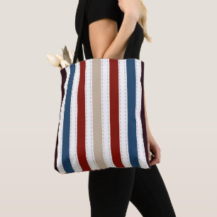 Bolsa Tote Listrado Chic Moderno