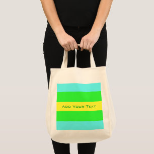 Bolsa Tote Listras amarelas, verdes, azuis por Shirley Taylor