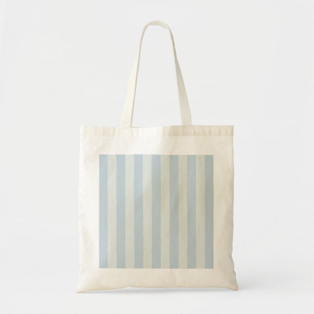 Bolsa Tote Listras Azuis Claras (Frente)
