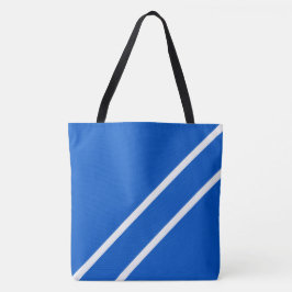Bolsa Tote Listras Brancas Diagonais Modernas e Elegantes em 