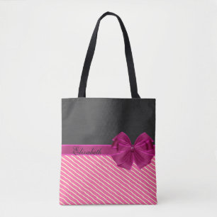 Bolsa Tote Listras Chic Moderno Femenino - Personalizado