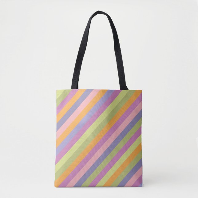 Bolsa Tote Listras coloridas (Frente)