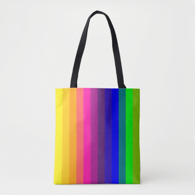 Bolsa Tote Listras Coloridas (Frente)
