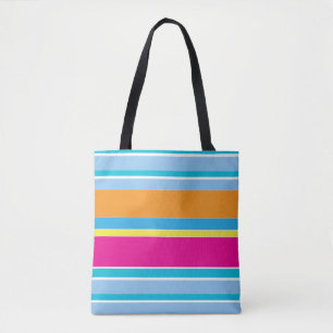 Bolsa Tote Listras coloridas mágicas bonitas