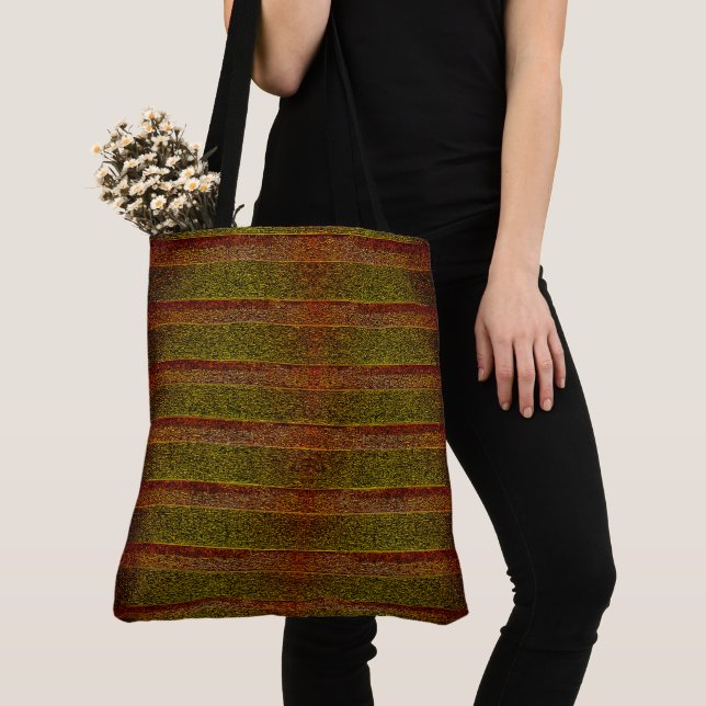 Bolsa Tote Listras com relevo e sombreado (Close Up)