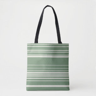 Bolsa Tote Listras Complexas em Verde