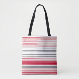 Bolsa Tote Listras de cinza